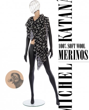 Палантин Унисекс CutT.W100_24DMW-11.2/BL